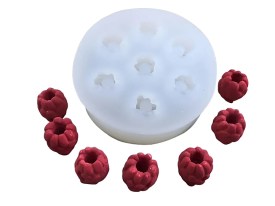 Molde silicona 7 frambuesas 